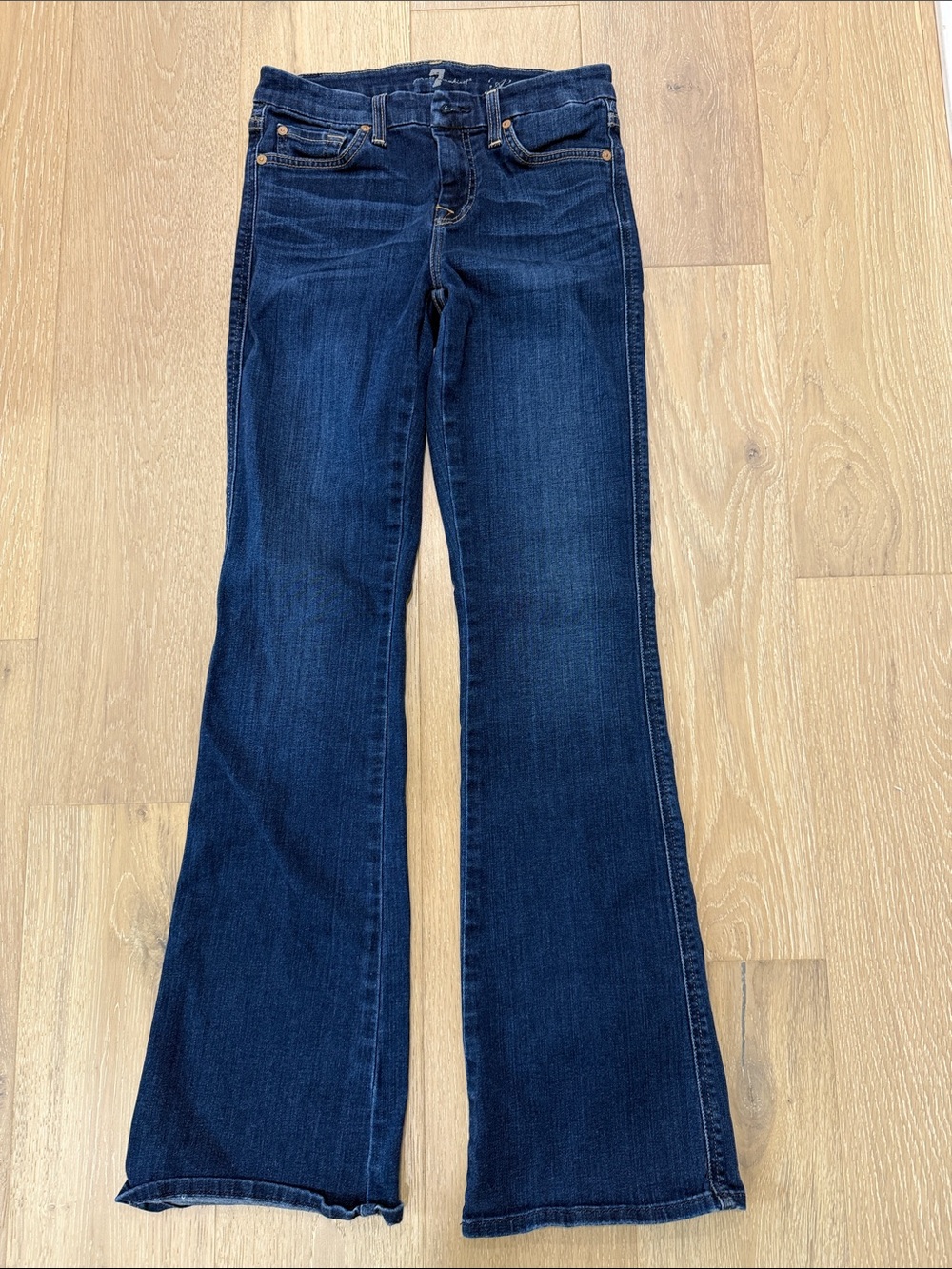 7 For All Mankind A Pocket Indigo Flare Jeans